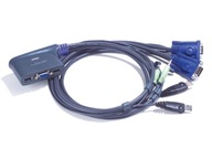 Przełącznik ATEN CS62 KVM 2/1 + kable