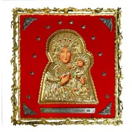 Panna Mária Čenstochovská Ikona, tričko pozlátené