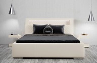 Łóżko Sypialniane tapicerowane 180x200 + LED Stelaż