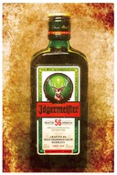 JAGERMEISTER Kovový plechový plagát Logo Dlaždice