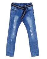 SPODNIE jeans SLIM FIT r 8 - 122/128 cm RURKI