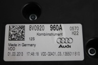 dials dials 8V0920960A AUDI A3 8V 1.6 TDI UK