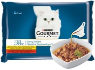 Purina GOURMET PERLE kurczak wołowina 3 + 1 GRATIS