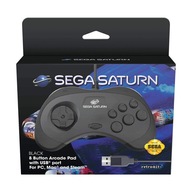 Ovládač Retro Bit Sega Saturn čierny
