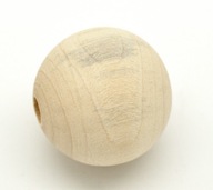 5szt. koraliki drewniane, naturalne, 25mm