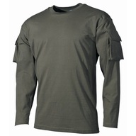 Bluza US wojskowa oliwkowa z kieszeniami