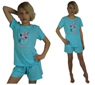 Dievčenské pyžamo 128/134 kr rukáv šortky 8 rokov