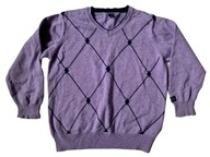Sweter sweterek dzianinowy romby Zara 3-4 104