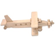 Drevené lietadlo, hračka z dreva dvojplošník