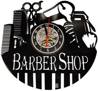Barber Shop Nástenné hodiny Vinylová doska Kaderníctvo