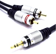 KABEL AUX WTYK JACK 3.5 - 2 RCA CINCH 1M VITALCO