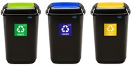 KOSZ POJEMNIK do segregacji odpadów śmieci 3x28L