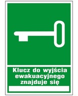 ZNAK KLUCZ DO WYJŚCIA EWAKUACYJNEGO 22E PCV