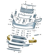 KRATKA NAKŁADKA ATRAPA ZDERZAKA SKODA KODIAQ PRAWA