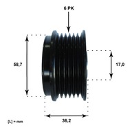 Koleso alternátora WRC Original Parts 5807051