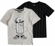 C&A 2 PACK NOWE BLUZKI T-SHIRT GAME ON 122/128