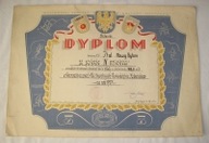 1957 DYPLOM SPORTOWY KATOWICE STALINOGRÓD RUDA ŚLĄSKA