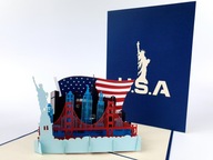 USA krajobraz Stany Zjednoczone Kartki 3D Pamiątka