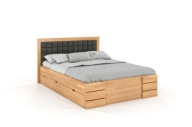 DSI - Bükk ágy GOTLAND HIGH 120x200 fiókos
