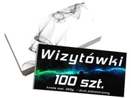 WIZYTÓWKI 100 SZT JEDNOSTRONNE / KREDA MAT 350g