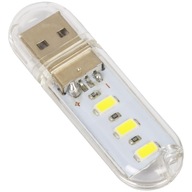 LAMPKA USB DO LAPTOPA POWERBANKA 3x LED PENDRIVE