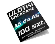 ULOTKI FOLDERY SKŁADANE A5 DO A6 100 szt 130g 135g