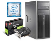 Komputer PC HP i3 8GB DDR3 + MSI GeForce 1030 2GB