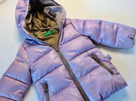Zimný kabát BENETTON 9-12 mc ružový / 3049a