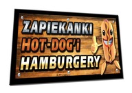 BANER 2x1 ZAPIEKANKI HOT DOG HAMBURGER reklama BAR