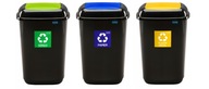 Zestaw Koszy 3 x 12l do segregacji śmieci,odpadów