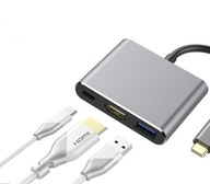 Adapter USB-C kompatybilny z SAMSUNG DeX HDMI USB Obraz na TV Monitorze