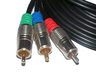 Kabel COMPONENT Video 3x RCA 2,5m pozłacane wtyki