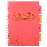 KOŁOZESZYT W KRATKĘ B5 PROJECT BOOK PUKKA PAD CORAL 100 kartek