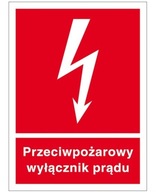 ZNAK PPOŻ. PRZECIWPOŻAROWY WYŁĄCZNIK PRĄDU 31P PT