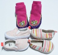 H&M buty niemowlęce 3szt. paputki ochraniacze pantofle 18 19