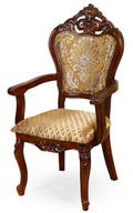 STYLOWY FOTEL krzesło barok mahoń drewno 77636a