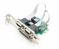 Kontroler PCI Express na LPT DB25 + 2x RS232 DB9