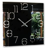 Veľké moderné nástenné hodiny DIGIT 50cm čierne PL