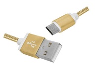 Kabel USB- Micro USB 1m,złoty SZYBKIE ŁADOWANIE