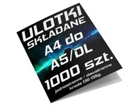 ULOTKI SKŁADANE A4 DO A5/DL 1000 szt. - 130g 135g