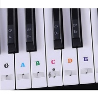 Samolepky noty na klávesy keyboard piano farba B