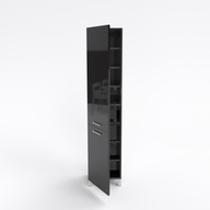 Kúpeľňový stĺpik SW5 50 cm, celý čierny lesk