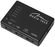 SWITCH 5 port-ów PRZEŁĄCZNIK ROZDZIELACZ HDMI FullHD, 3D, 4K