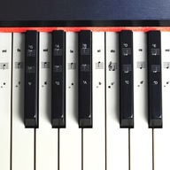 Samolepky noty na klávesy keyboard piano gama B