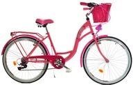 Rower Miejski damka 26 Dallas na komunię różowy