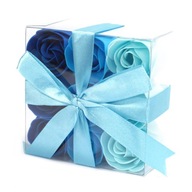 Sada 9 mydlových kvetov - Modré ruže