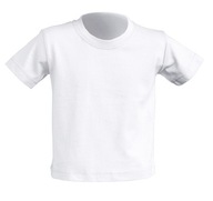 T-shirt dziecięcy biały JHK 100% baw. 150g 0 lat