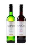 Vendome 2x napój z wina bezalkoholowego- białe Chardonnay i czerwone Merlot