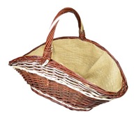 Wiklinowy KOŠ NA DŘEVO, košík do krbu JUTA