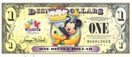DISNEYLAND 1 Dollar 2009 PLUTO & MICKEY UNC